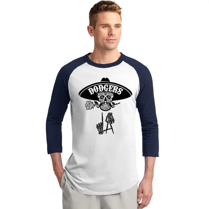 Teeshirtpalace Funny Skull Dodgers Long Sleeve Shirt