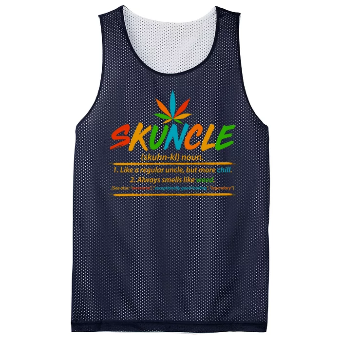 Funny Skuncle Definition Like A Regular Uncle Mesh Reversible Basketball Jersey Tank