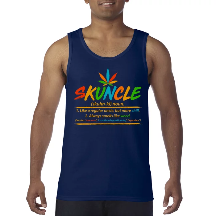 Funny Skuncle Definition Like A Regular Uncle Tank Top