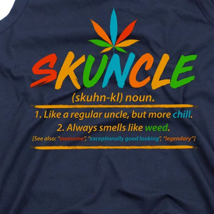 Funny Skuncle Definition Like A Regular Uncle Tank Top