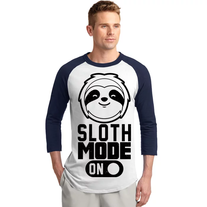 Funny Sloth Mode On Baseball Sleeve Shirt