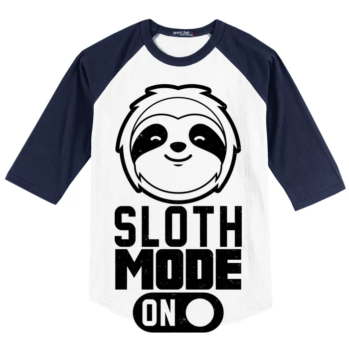 Funny Sloth Mode On Baseball Sleeve Shirt