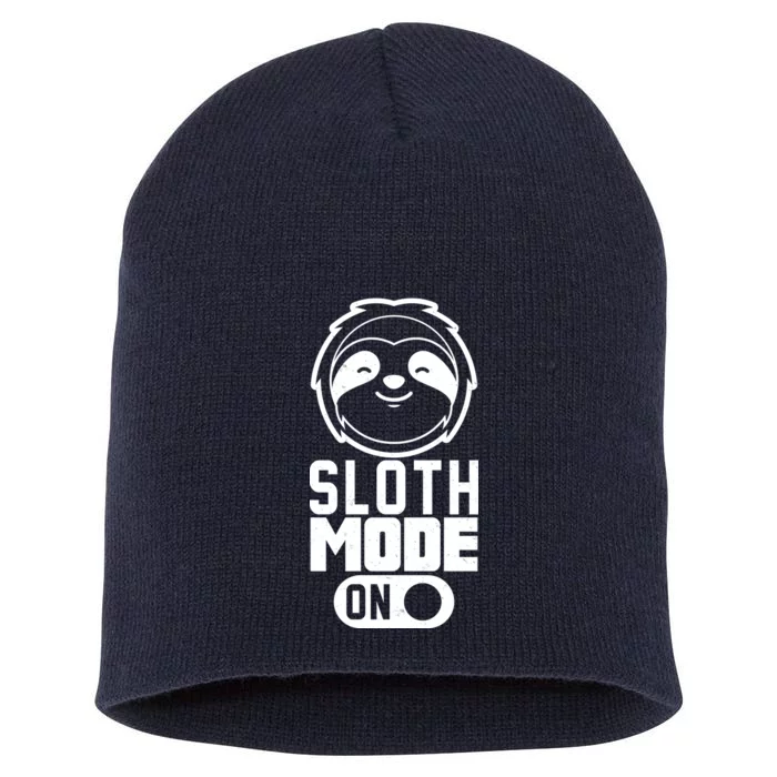 Funny Sloth Mode On Short Acrylic Beanie