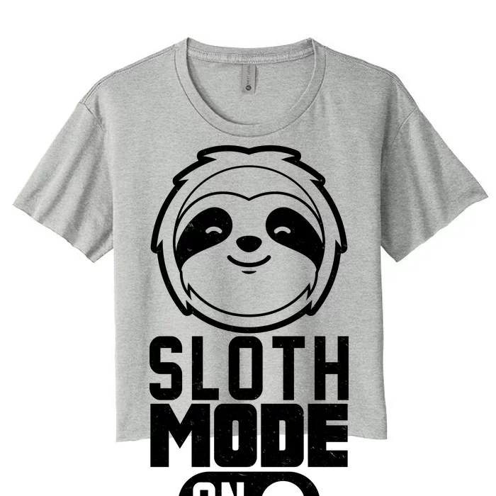 Funny Sloth Mode On Women's Crop Top Tee