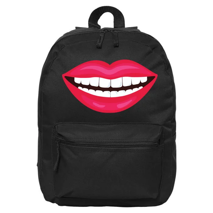 Funny Smile Lips 16 in Basic Backpack