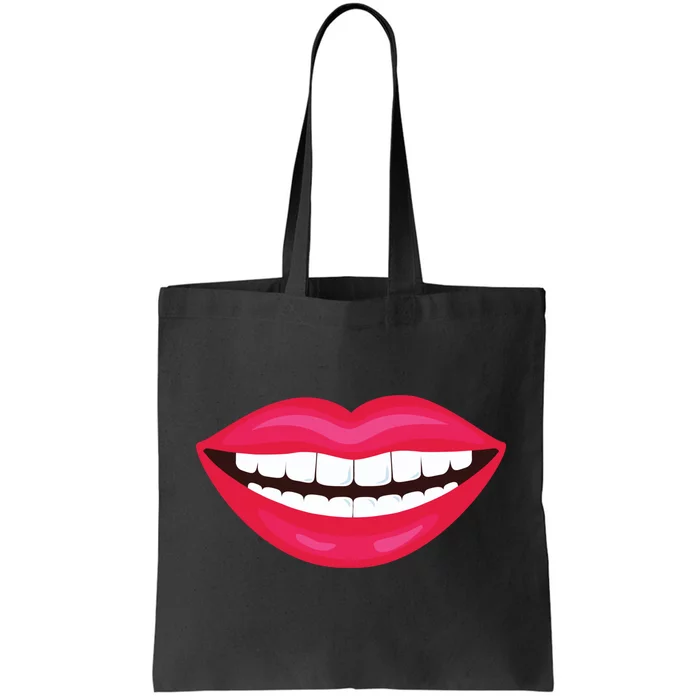 Funny Smile Lips Tote Bag