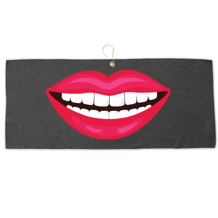 Funny Smile Lips Large Microfiber Waffle Golf Towel