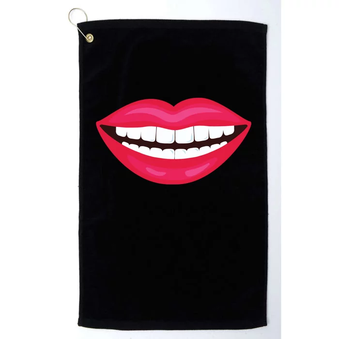 Funny Smile Lips Platinum Collection Golf Towel