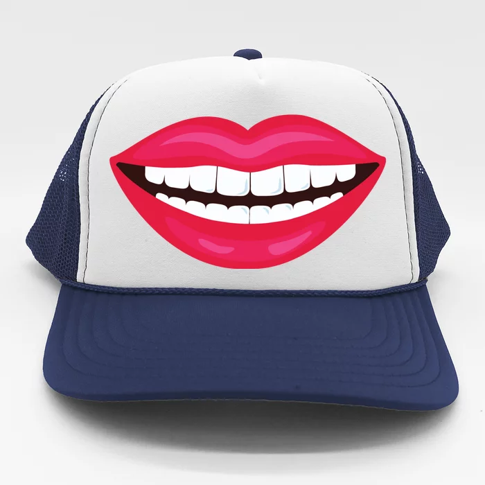 Funny Smile Lips Trucker Hat