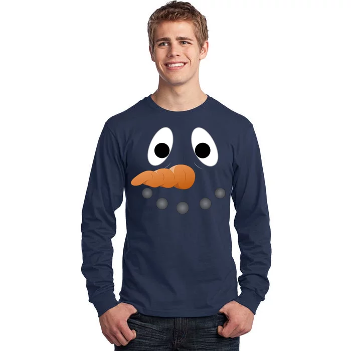 Funny Snowman Face Tall Long Sleeve T-Shirt