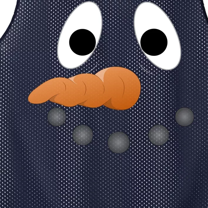 Funny Snowman Face Mesh Reversible Basketball Jersey Tank