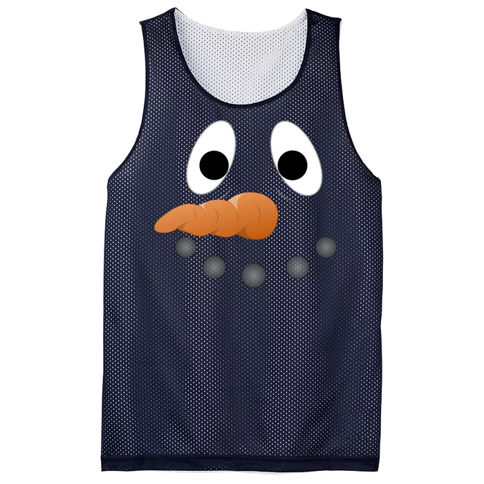 Funny Snowman Face Mesh Reversible Basketball Jersey Tank