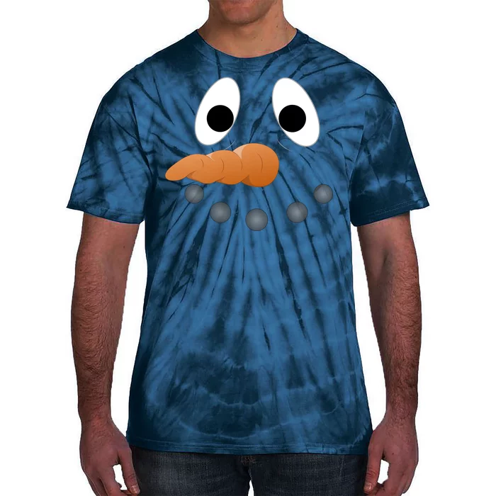 Funny Snowman Face Tie-Dye T-Shirt