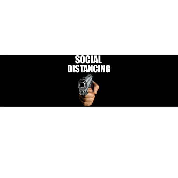 Funny Social Distancing Gun Bumper Sticker