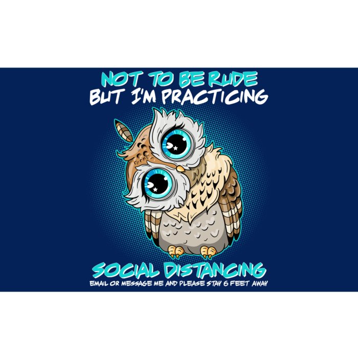 Funny Social Distancing Owl Meme Bumper Sticker