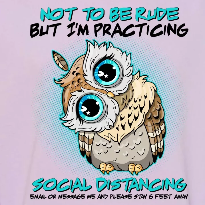 Funny Social Distancing Owl Meme Garment-Dyed Sweatshirt