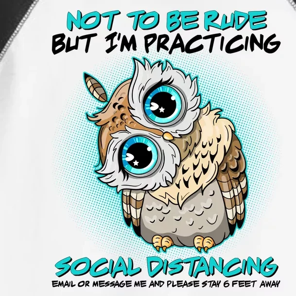 Funny Social Distancing Owl Meme Toddler Fine Jersey T-Shirt