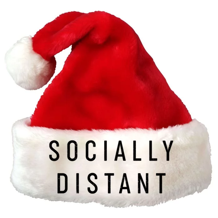 Funny Socially Distant Premium Christmas Santa Hat