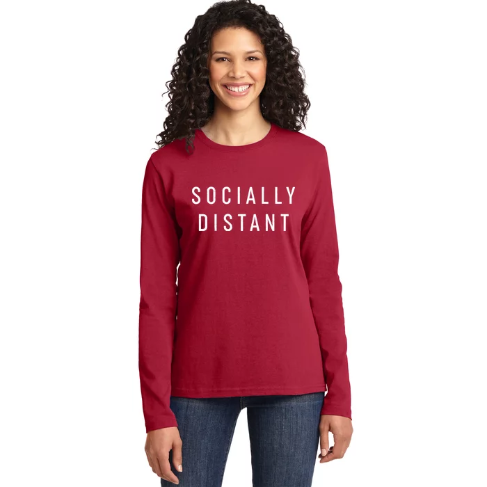 Funny Socially Distant Ladies Long Sleeve Shirt