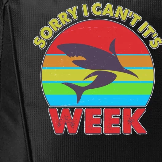 Funny Sorry I Can't It's Shark Week City Backpack