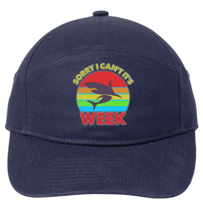 Funny Sorry I Can't It's Shark Week 7-Panel Snapback Hat