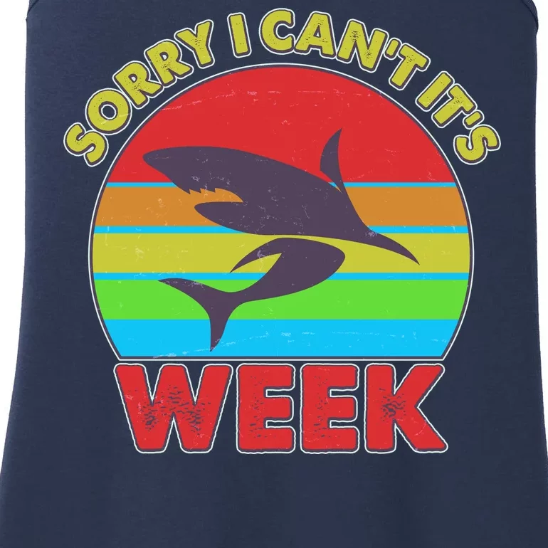 Funny Sorry I Can't It's Shark Week Ladies Essential Tank