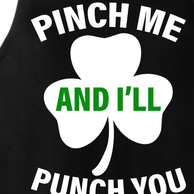 Funny St Patricks Day - Pinch Me I'll Punch You Ladies Tri-Blend Wicking Tank