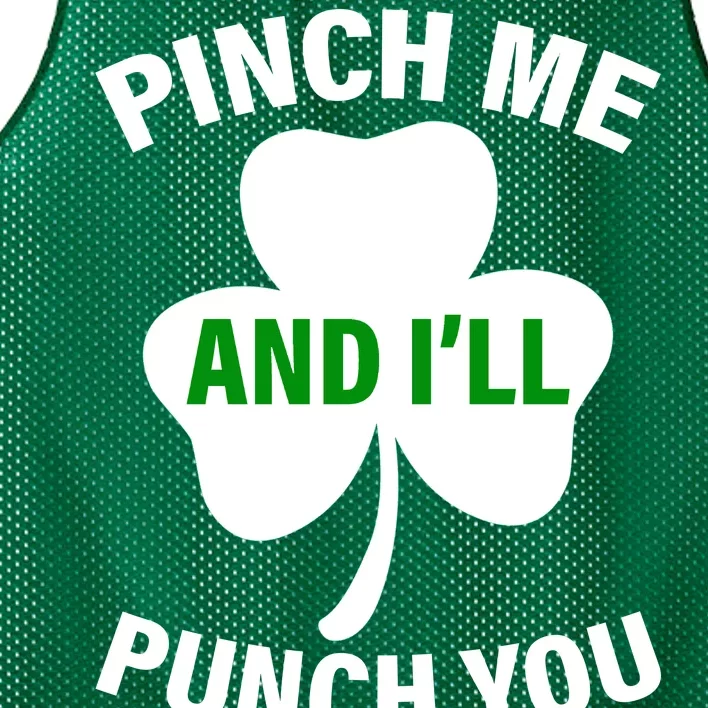 Funny St Patricks Day - Pinch Me I'll Punch You Mesh Reversible Basketball Jersey Tank