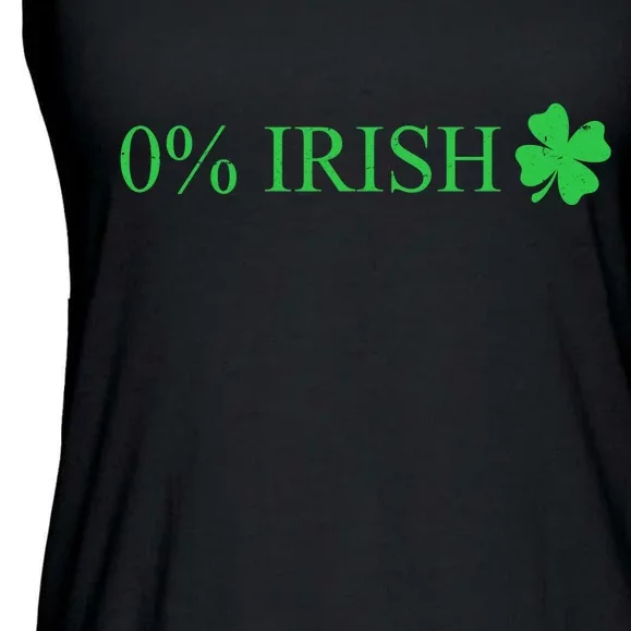 Funny St Patrick's Day 0 Percent Zero Percent Irish Ladies Essential Flowy Tank