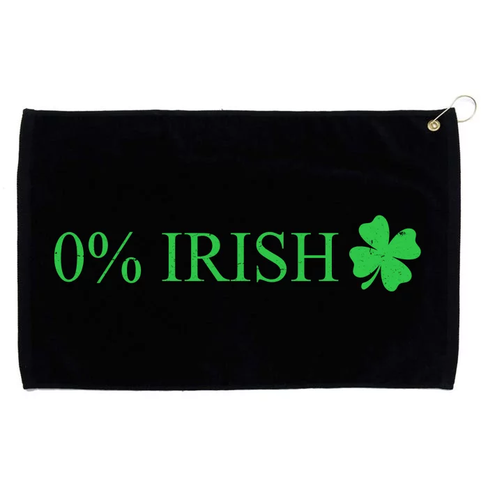 Funny St Patrick's Day 0 Percent Zero Percent Irish Grommeted Golf Towel