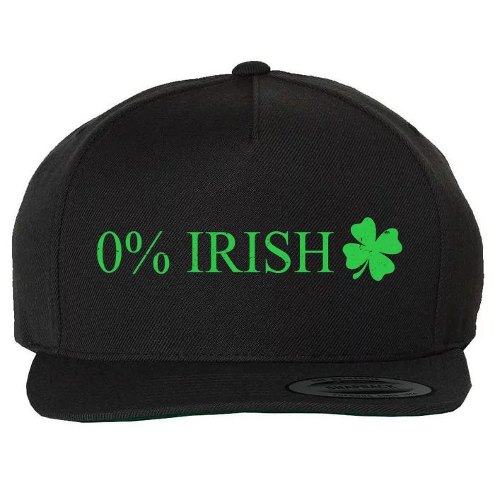 Funny St Patrick's Day 0 Percent Zero Percent Irish Wool Snapback Cap