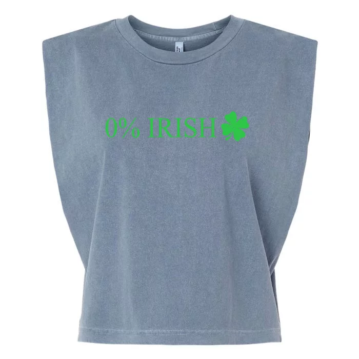 Funny St Patrick's Day 0 Percent Zero Percent Irish Garment-Dyed Women's Muscle Tee