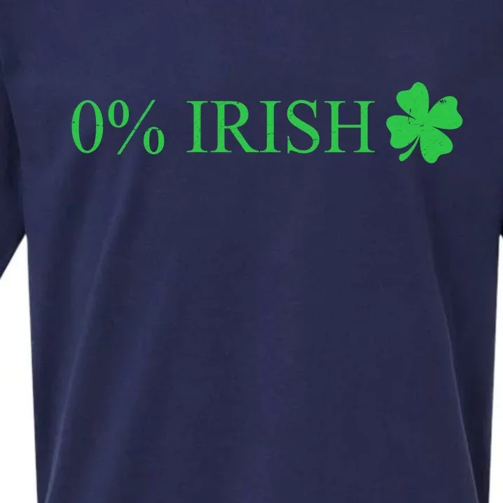 Funny St Patrick's Day 0 Percent Zero Percent Irish Sueded Cloud Jersey T-Shirt