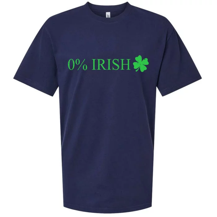 Funny St Patrick's Day 0 Percent Zero Percent Irish Sueded Cloud Jersey T-Shirt