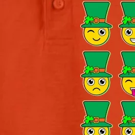 Funny St Patrick's Day Irish Emojis Dry Zone Grid Performance Polo