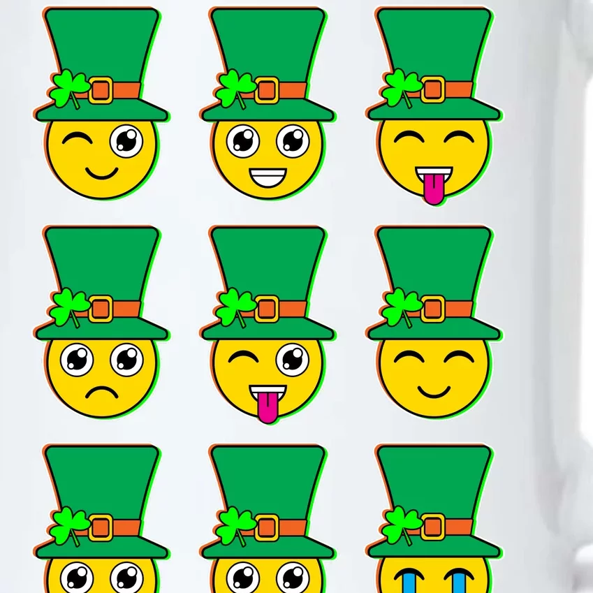 Funny St Patrick's Day Irish Emojis Black Color Changing Mug