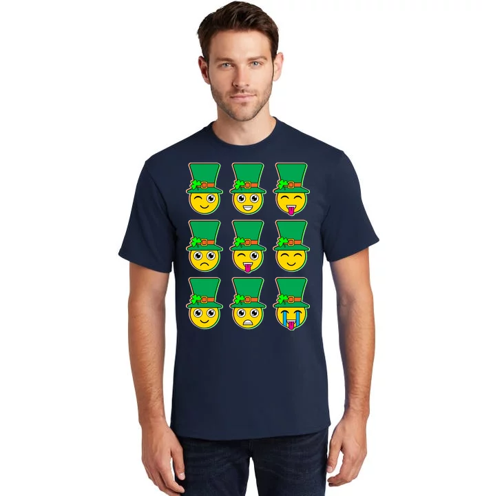 Funny St Patrick's Day Irish Emojis Tall T-Shirt