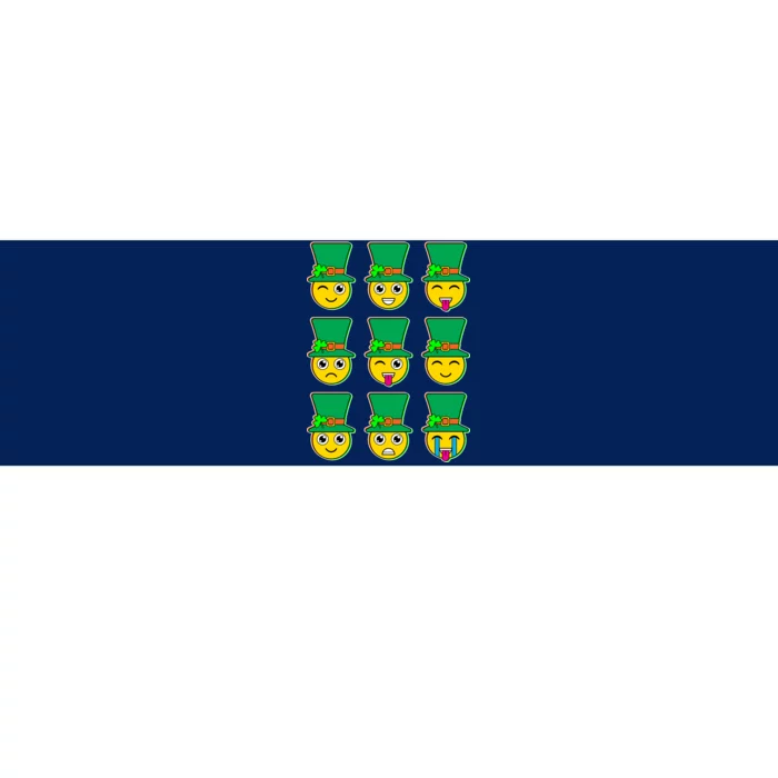 Funny St Patrick's Day Irish Emojis Bumper Sticker