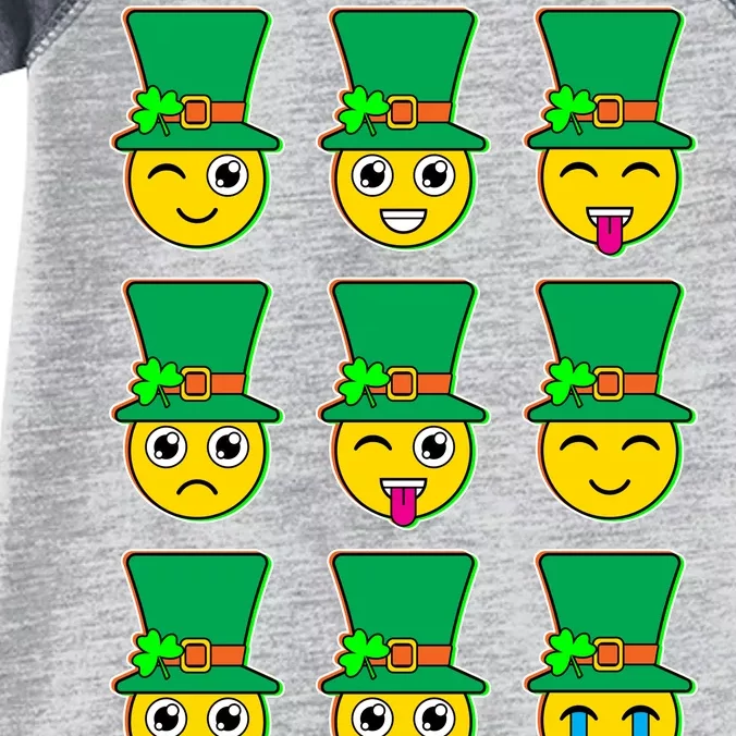 Funny St Patrick's Day Irish Emojis Infant Baby Jersey Bodysuit