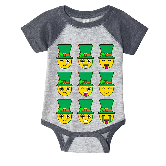 Funny St Patrick's Day Irish Emojis Infant Baby Jersey Bodysuit