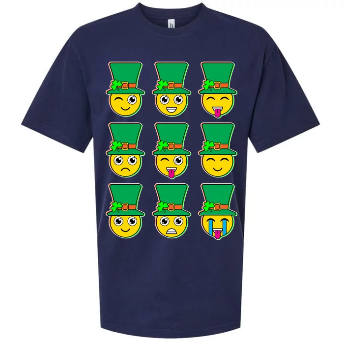 Funny St Patrick's Day Irish Emojis Sueded Cloud Jersey T-Shirt