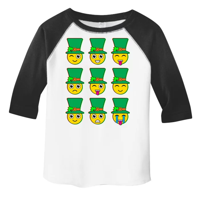 Funny St Patrick's Day Irish Emojis Toddler Fine Jersey T-Shirt