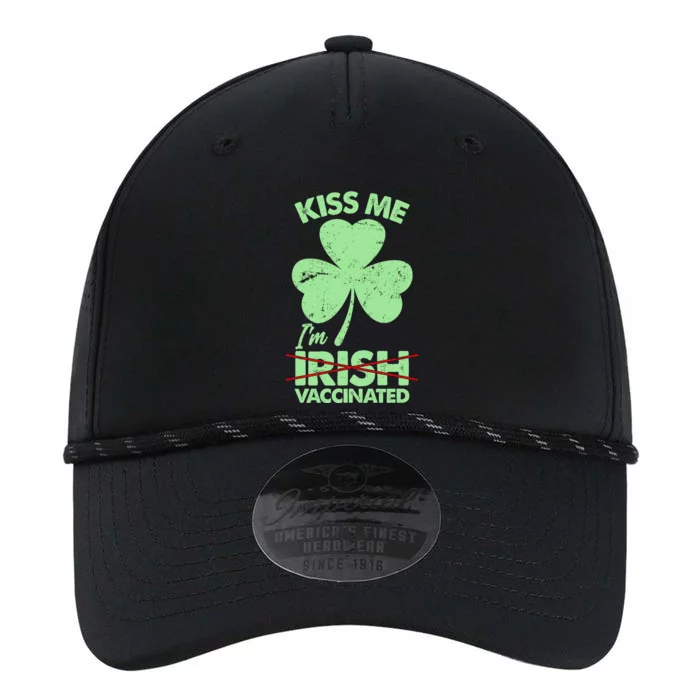 Funny St Patrick's Day Kiss Me I'm Irish Vaccinated Performance The Dyno Cap