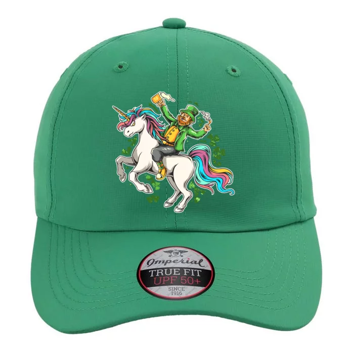 Funny St Patrick's Day Leprechaun Riding Unicorn The Original Performance Cap