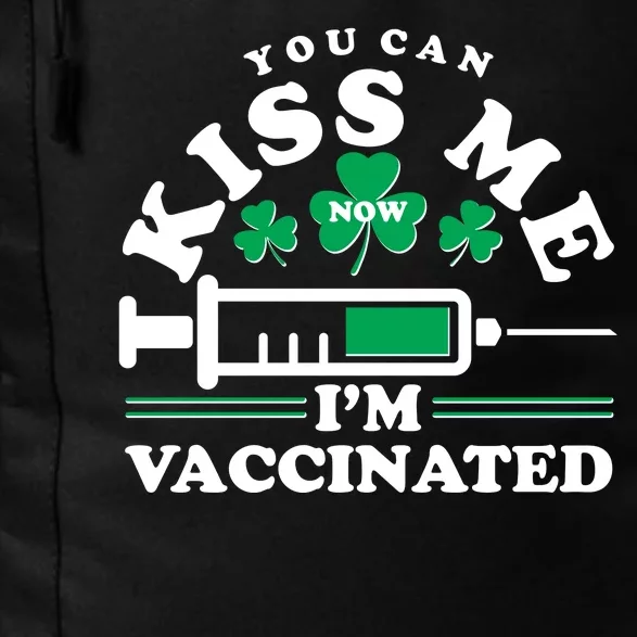 Funny St Patrick's Day You Can Kiss Me Now I'm Vaccinated Daily Commute Backpack