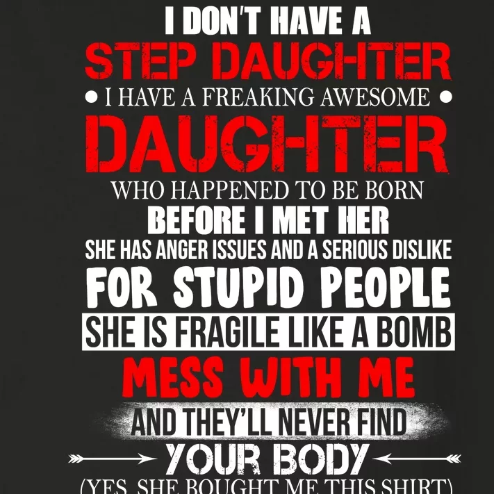 Funny Step Daughter Design For Dads And Moms Toddler Long Sleeve Shirt