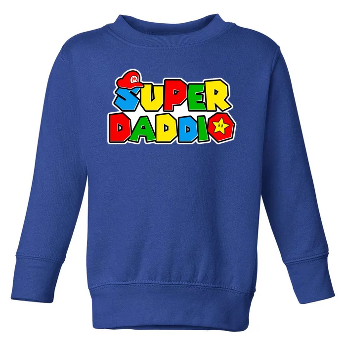 Funny Super Daddio Father's Day Gamer Toddler Sweatshirt