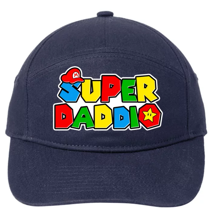 Funny Super Daddio Father's Day Gamer 7-Panel Snapback Hat