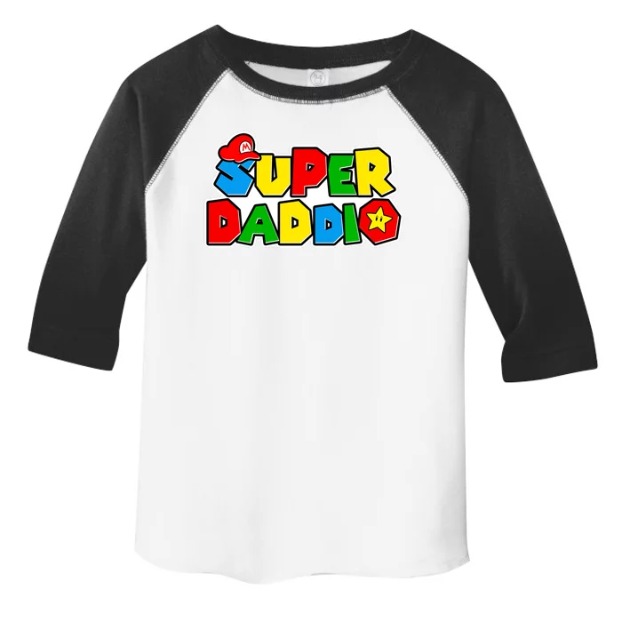 Funny Super Daddio Father's Day Gamer Toddler Fine Jersey T-Shirt