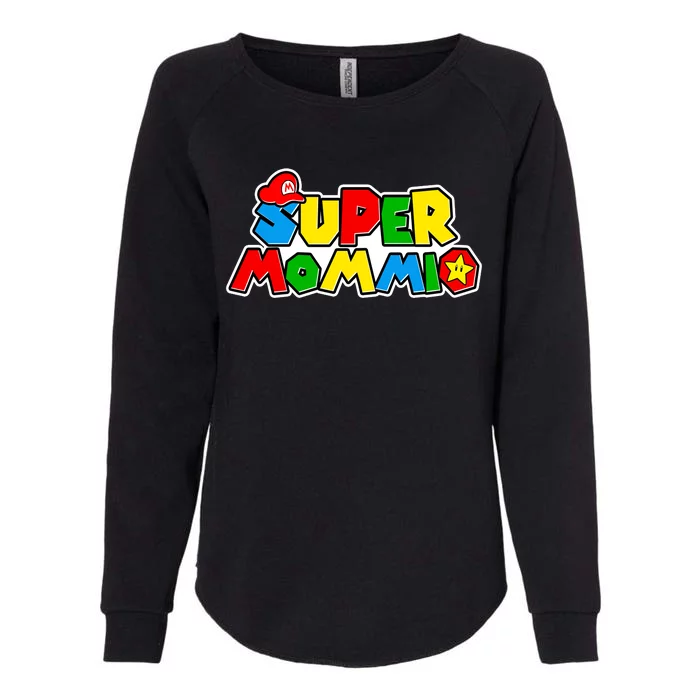 Funny Super Mommio Mother's Day Gamer Womens California Wash Sweatshirt